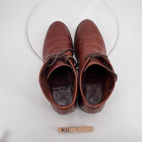 Johnston & Murphy Est. 1850 Men Sz 11 Brown Leather Plain Toe Chukka Ankle Boot - Picture 13 of 16